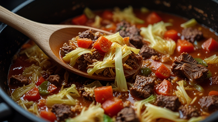 Keto Cabbage and Beef Soup Recipe