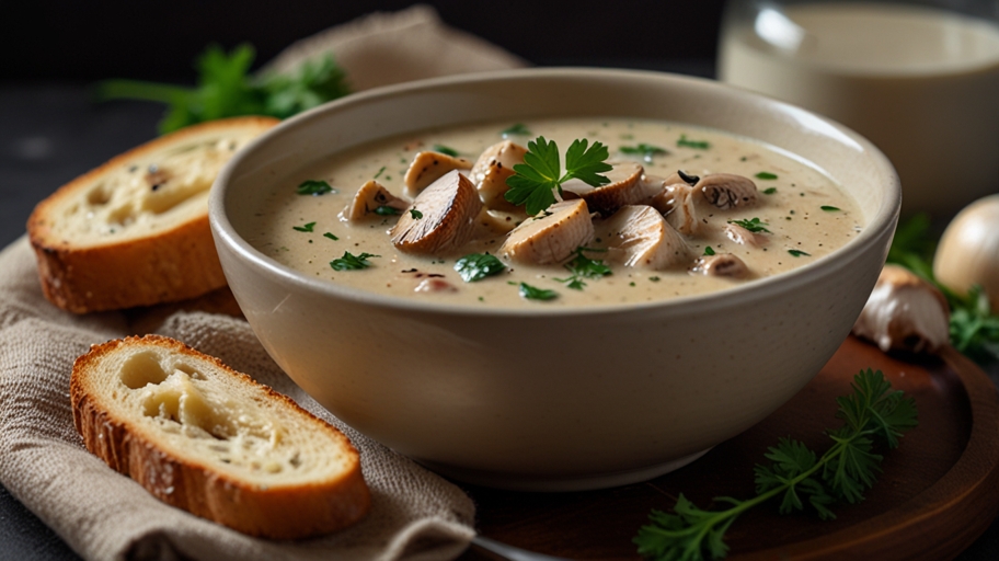 Keto Chicken and Mushroom Soup Recipe