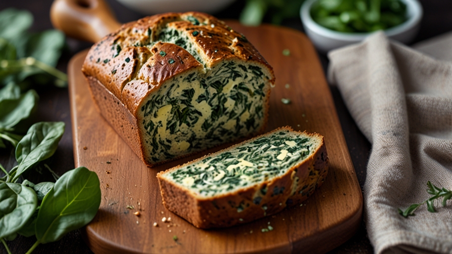 Keto Spinach and Herb Bread Recipe