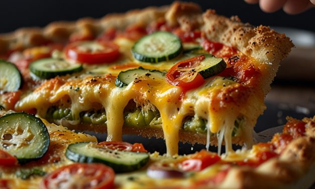 Keto Zucchini Crust Veggie Pizza