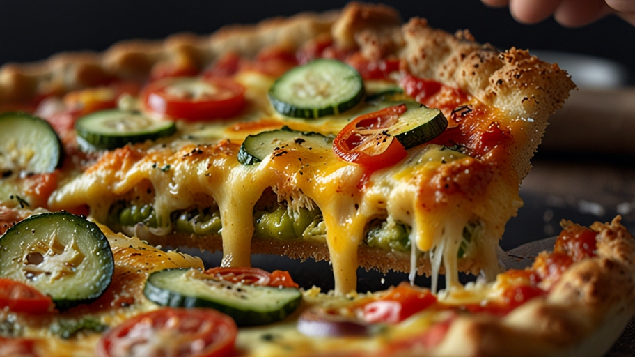 Keto Zucchini Crust Veggie Pizza Keto Zucchini Crust Veggie Pizza