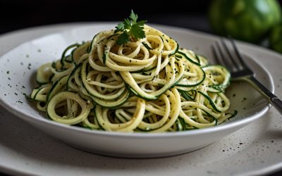 Keto Zucchini Noodles with Garlic Parmesan Recipe