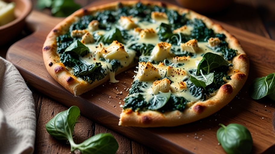 Spinach and Artichoke Keto Pizza