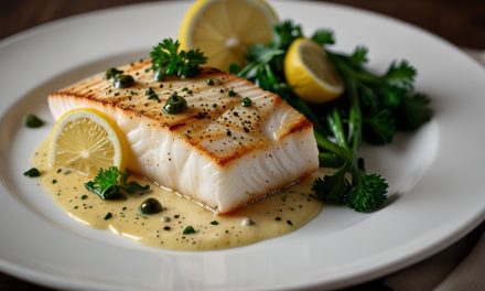 Keto Halibut with Lemon-Caper Sauce Recipe